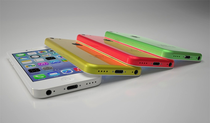 The various colors of the iPhone 5C