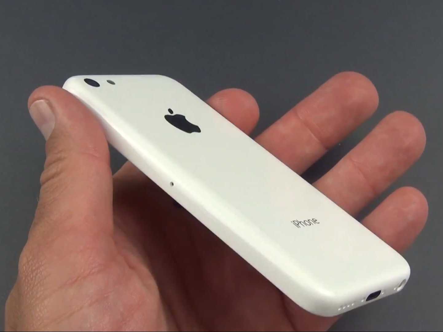 A screen-grab from a Youtube video that supposedly features the iPhone 5C.