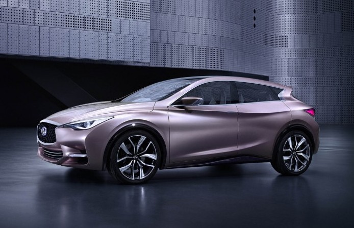 Side-view of the Infiniti Q30 Concept.