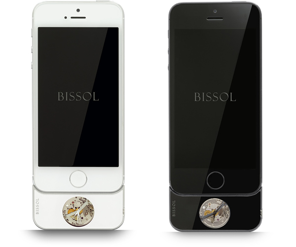 Bissol Mobile Timepiece for iPhone 5S, Attached to the Phone