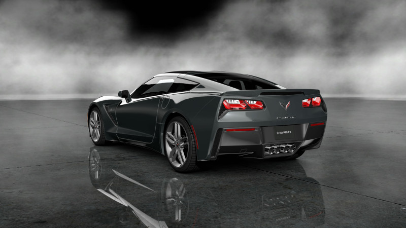 2014 Corvette Stingray, In Black view from the Rear