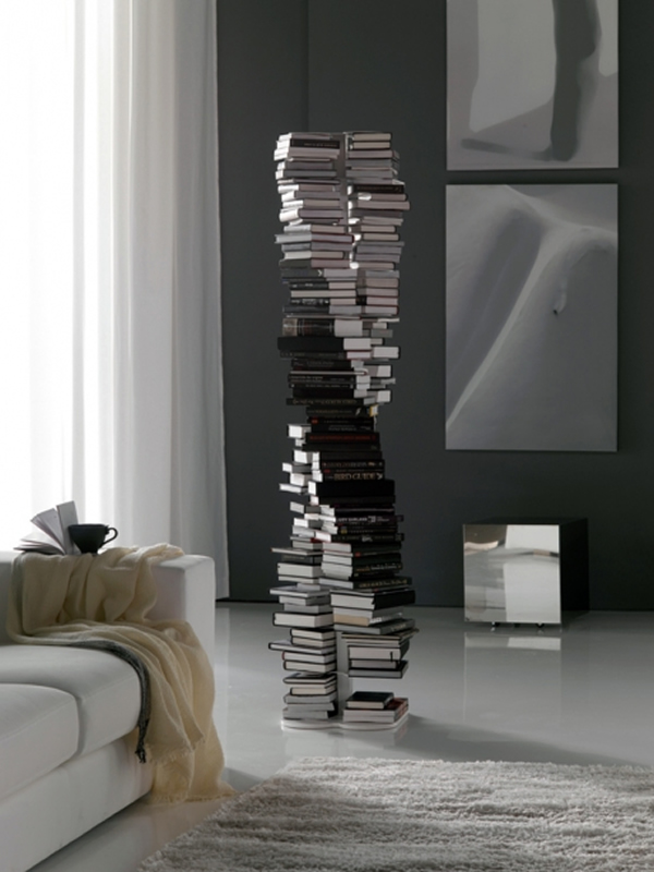 DNA-Inspired Bookcase, Wide-shot