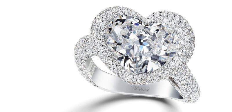Chopard Engagement Rings, Heart-Shaped Close Up