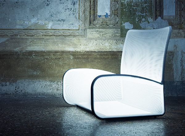Lounge Chair Emits Soothing Diffused Light, In Use
