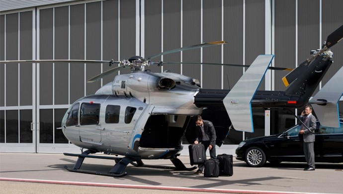 Airbus Helicopter Features Mercedes-Benz Interior, Loading Up The Luggage