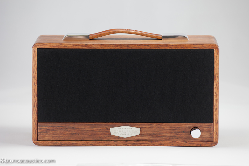 Bruns Bluetooth Retro Speakers, Raw Wood