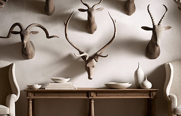 Hand-Carved Game Trophies From Restoration Hardware