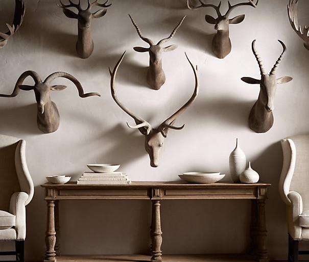 Hand-Carved Game Trophies From Restoration Hardware