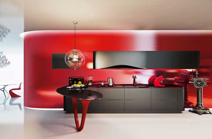 OLA 25 Ferrari Kitchen by Pininfarina, Wide View