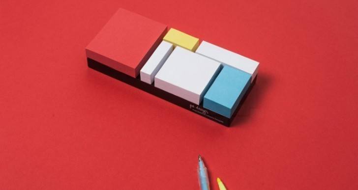 Clever Sticky Notes Pay Homage to Dutch Painter Mondrian