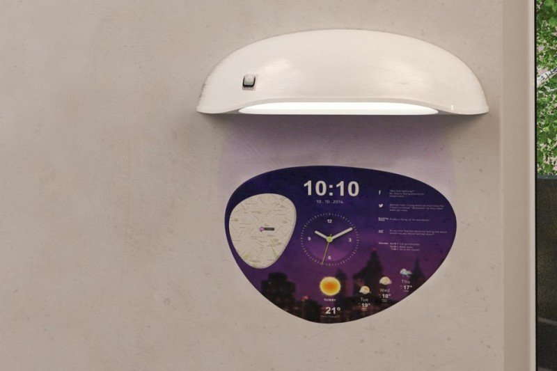 this-wall-projecting-clock-can-display-the-weather-tweets-your-familys-location-on-a-map-and-more2