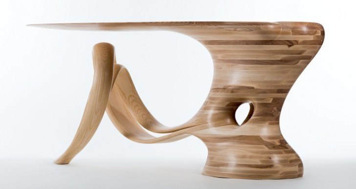 Waiho Sculptural Table by Robert Scott