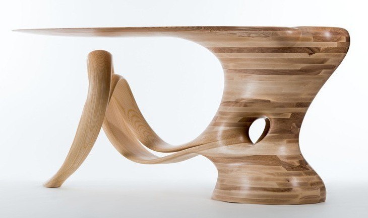 Waiho Sculptural Table by Robert Scott
