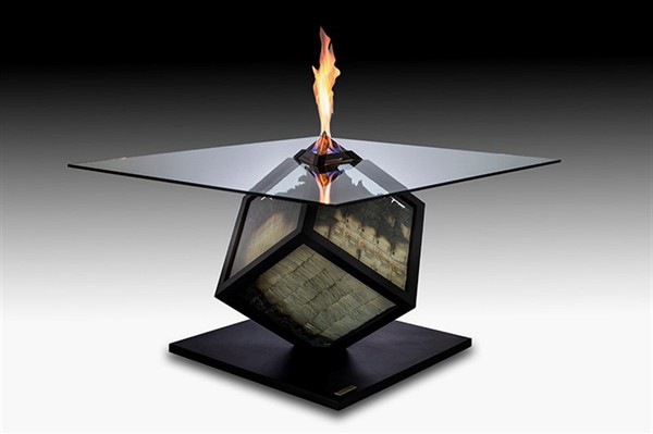 “Too Much?” Cash-Burning Sculptural Table