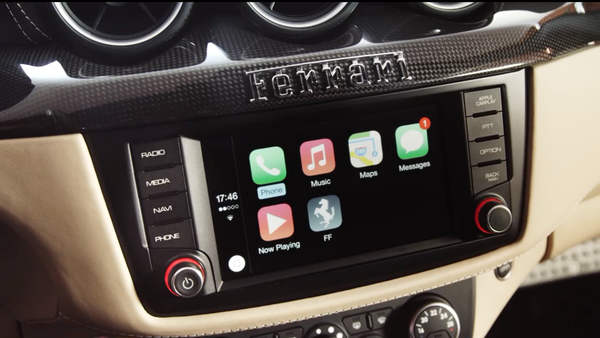 Ferrari Adds Apple CarPlay Across Entire Range