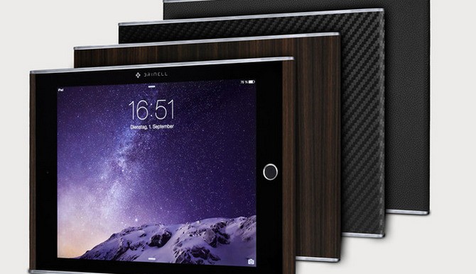 Bespoke iPad Air 2 Features Macassar Ebony, Nappa Leather, Carbon Fiber
