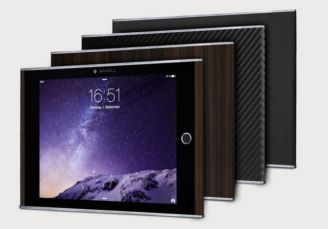 Bespoke iPad Air 2 Features Macassar Ebony, Nappa Leather, Carbon Fiber