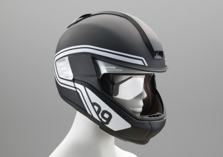 BMW Helmet Equipped with Head-Up Display and Rearview Camera