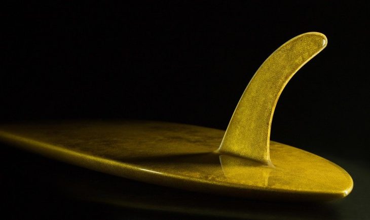 This $183k Surfboard Is Covered in 24-Karat Gold