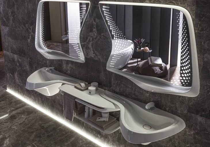 Zaha Hadid Design Brings Its Curvilinear Touch to Porcelanosa’s Bathroom Collection