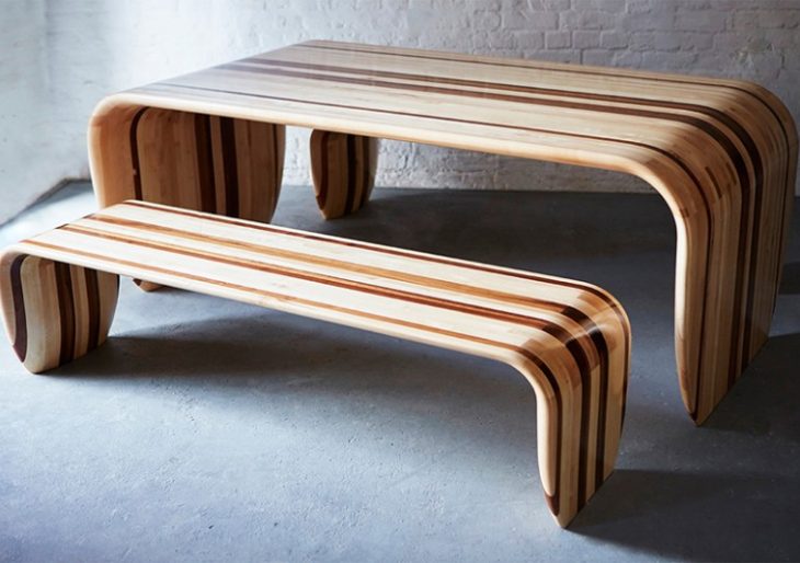 Surfer-Chic Table and Bench Set from Duffy London