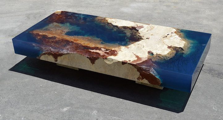 Bring a Bit of Earth Indoors With Alexandre Chapelin’s Stone and Resin Coffee Table