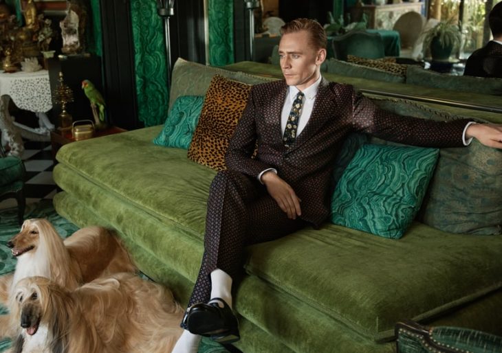 Tom Hiddleston and a Trio of Regal Pups Front Gucci’s Newest Cruise Campaign