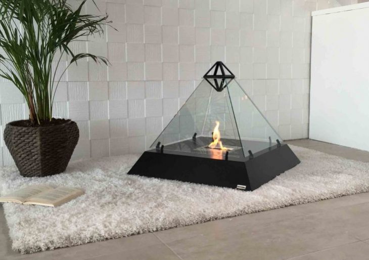 bioKamino’s ‘Louvre’ Fireplace Takes Inspiration from I.M. Pei’s Pyramid-Shaped Entrance to the Iconic Museum