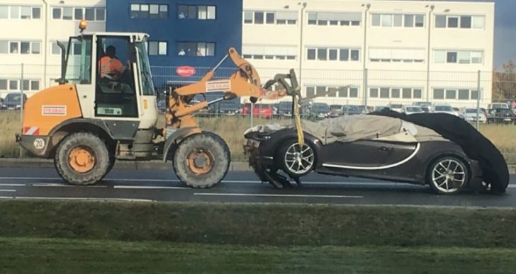 ‘Inattentive’ Driver Crashes $2.6M Bugatti Chiron Hypercar Into Ditch
