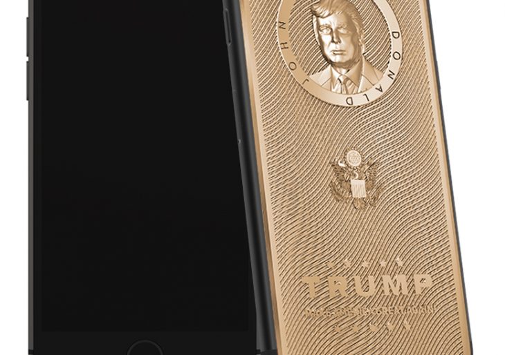 Russian Company Caviar Releases Gold iPhone 7 Engraved With Trump’s Face and Motto