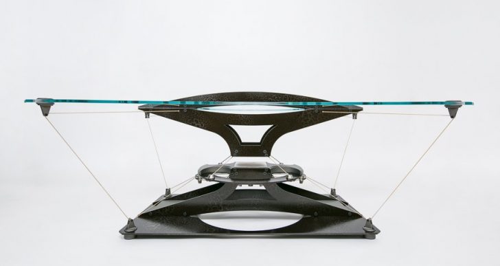 Coffee Table Uses Opposing Magnetic Fields to Levitate