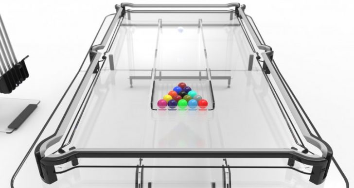 This Transparent Glass Pool Table Is the Perfect Centerpiece for Your Game Room