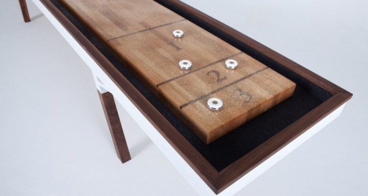 Furniture Designer Sean Woolsey’s Latest Gaming Surface Is This Beautiful, $14K Shuffleboard Table