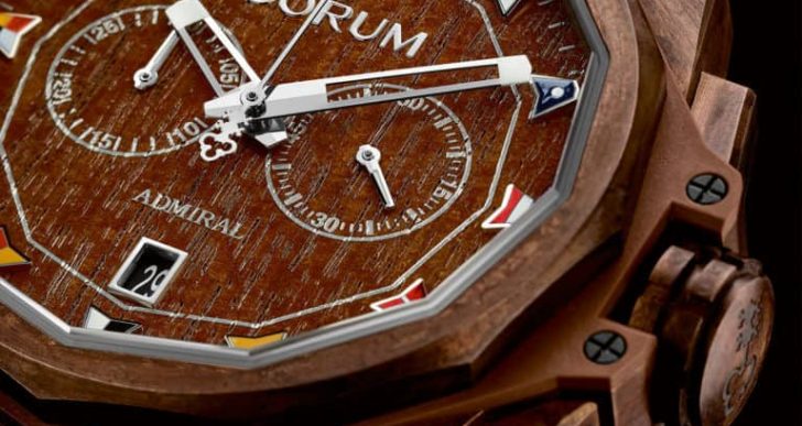 Corum’s Admiral $17K AC-One 45 Chronograph Mixes Bronze and Wood to Invoke Classic Sailboats