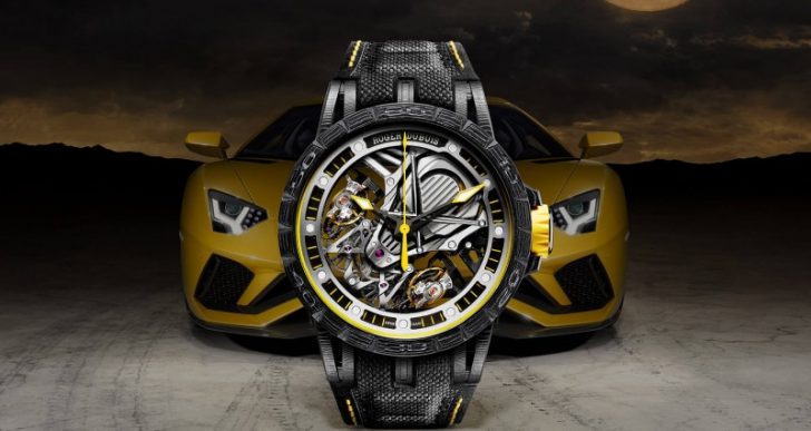Roger Dubuis and Lamborghini Collaborate on the Head-Turning Excalibur Aventador S Wristwatch
