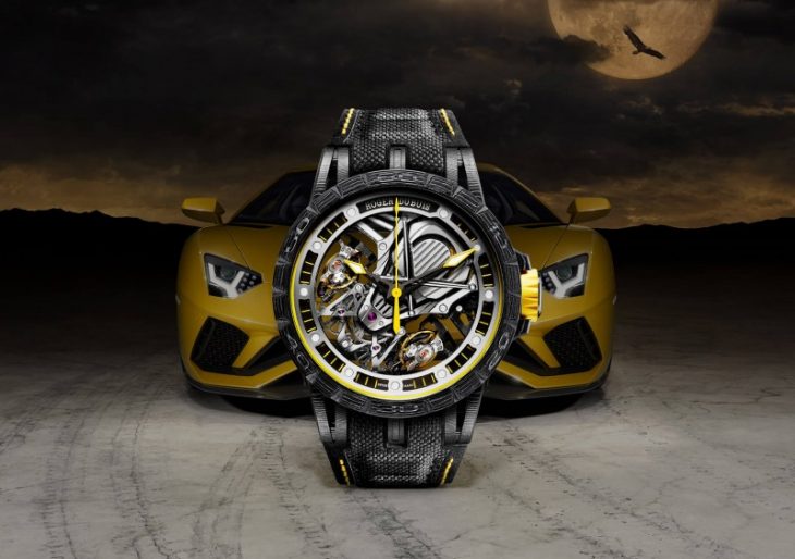 Roger Dubuis and Lamborghini Collaborate on the Head-Turning Excalibur Aventador S Wristwatch