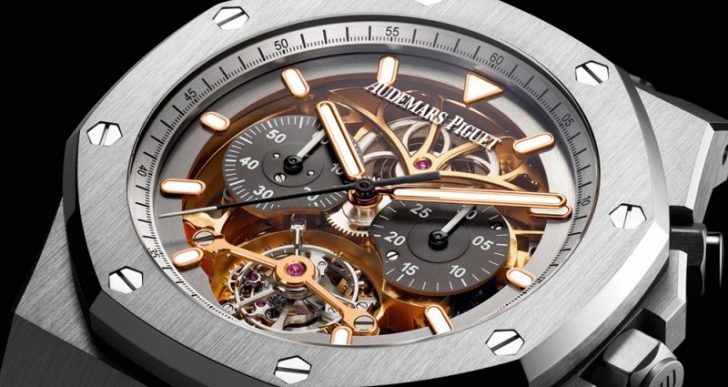 Audemars Piguet’s Latest Royal Oak Watch Is the $295K Tourbillon Chronograph ‘Openworked Material Good’
