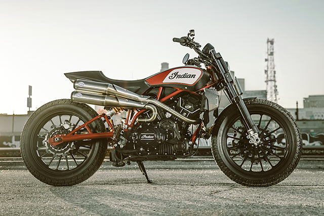 Indian Motorcycles’ Scout FTR1200 Custom Build Is a Fiery Street Tracker That Looks as Good as It Rides