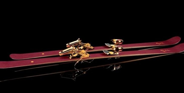 These $42K 14-Karat Gold-Adorned Skis Were Created for Jackie Chan