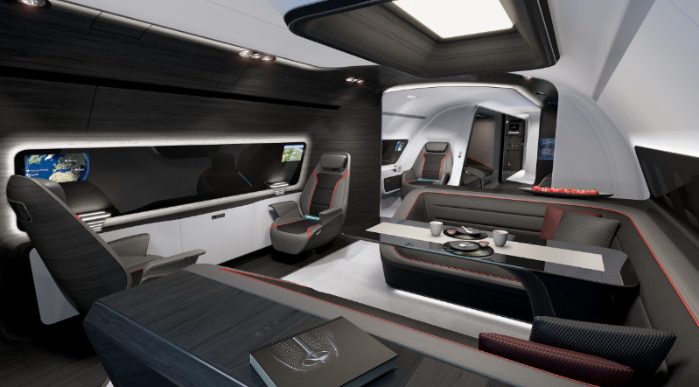 Lufthansa Designs Private Jet Cabin Inspired by Mercedes-AMG