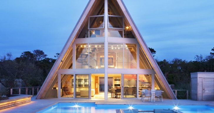 A-Frame ReThink in Fire Island by Bromley Caldari Architects