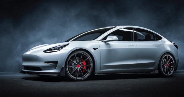 Tesla Model 3 Looks Aggressive in Vorsteiner’s Carbon Fiber Body Kit