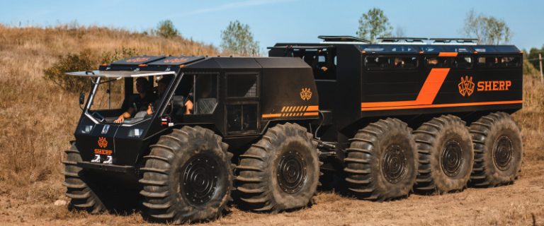 Amphibious ‘sherp The Ark Is The Ultimate All Terrain Vehicle American Luxury