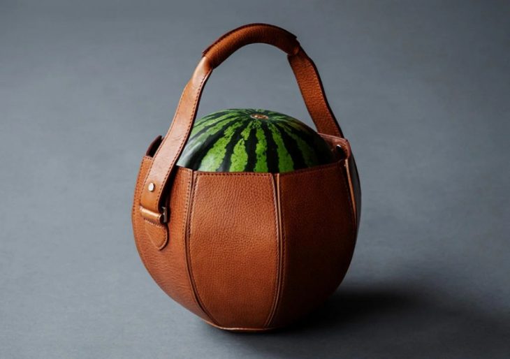 Luxury Leather Bag Designed for Carrying Exactly One Watermelon