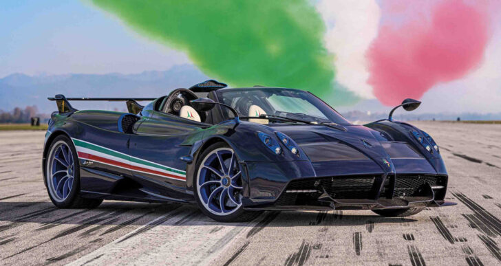 Pagani Huayra Tricolore a $6.7M Homage to Italian Air Force Daredevils