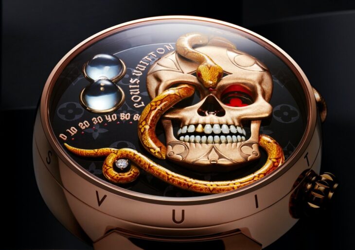 Louis Vuitton Flirts With the Macabre for $459K Tambour Carpe Diem Minute Repeater