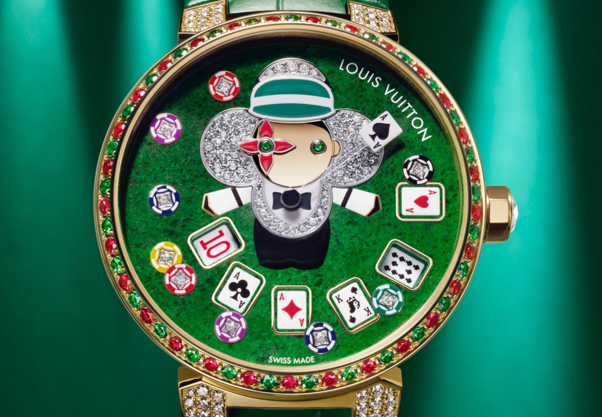 Louis Vuitton Brings Back Playful Mascot for Tambour Slim Vivienne Jumping  Hours Collection