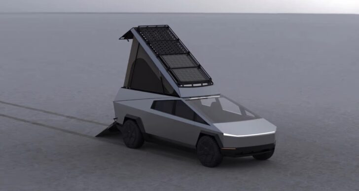 ‘Space Camper’ Topper Extends Cybetruck Utility