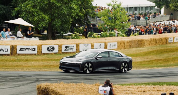 Lucid Air Grand Touring Performance Fastest Production Car at Goodwood’s Hillclimb Competition