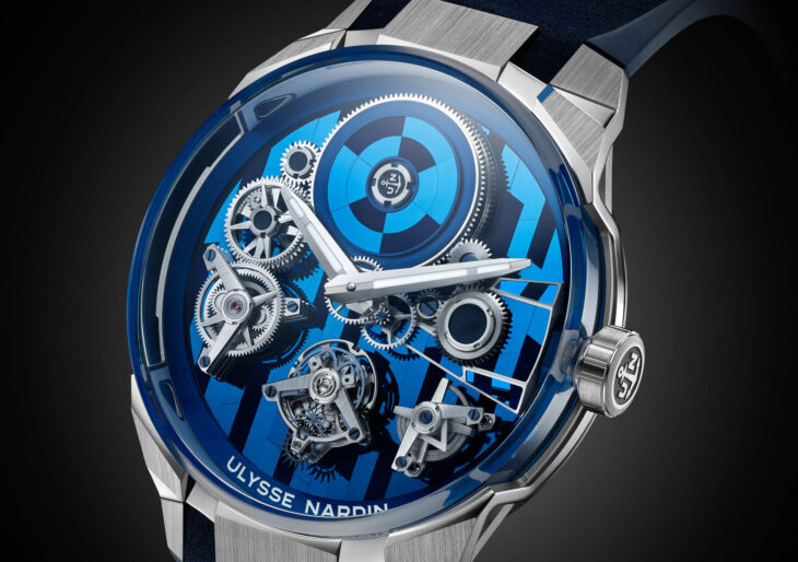 Ulysse Nardin Crafts Kinetic Sculpture Above Shimmering Silicon With ‘Blast Free Wheel Marquetry’